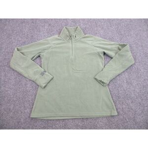 Mountain Hardwear Sweater Womens Medium Green Quarter Zip‎ Fleece Logo Outdoors